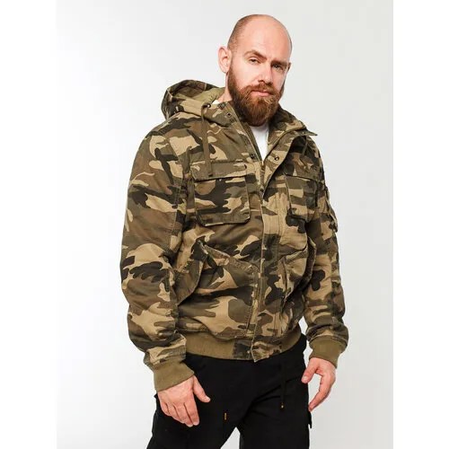 Бомбер Armed Forces, размер 4XL, горчичный, хаки