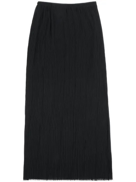 MM6 Maison Margiela плиссированная юбка макси, черный
