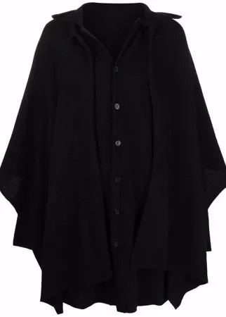 Yohji Yamamoto рубашка с кейпом