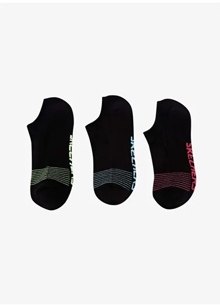Комплект из 3 простых однотонных черных женских носков Skechers