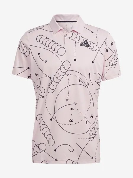 Поло мужское adidas Club Graphic Polo, Розовый