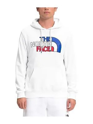 NORTH FACE Mens Usa Box White Logo Graphic Draw String Hoodie XXL