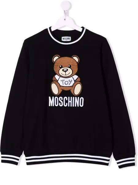 Moschino Kids толстовка Teddy с вышитым логотипом