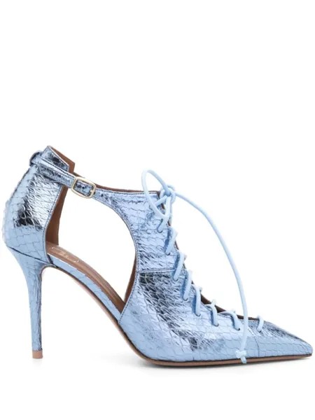 Malone Souliers туфли Montana 85 с эффектом металлик и шнуровкой, синий