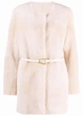 Desa 1972 belted-waist shearling coat