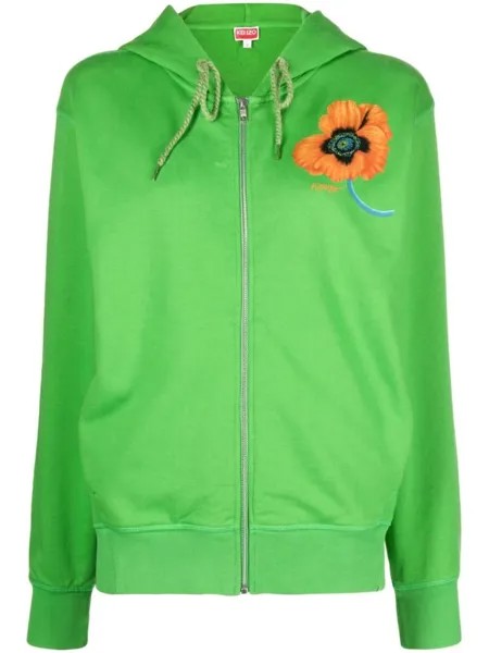 Kenzo худи с принтом, зеленый