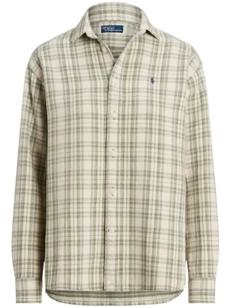 Polo Ralph Lauren рубашка с вышивкой Polo Pony, зеленый