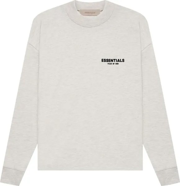 Лонгслив Fear of God Essentials Long-Sleeve Tee 'Light Oatmeal', серый