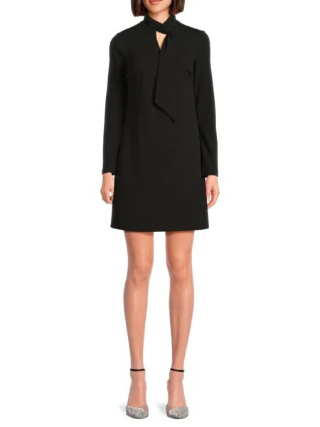 Мини-платье-футляр с замочной скважиной Calvin Klein, черный