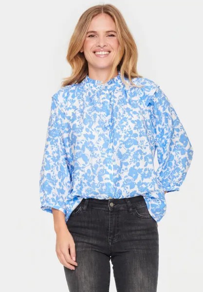 Блузка-рубашка Saint Tropez, цвет ultramarine porcelain blooms