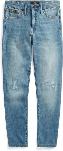 Джинсы Tompkins Stretch Skinny Fit Jeans in Erly Wash (Big Kids) Polo Ralph Lauren, цвет Erly Wash