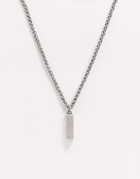 Серебристое ожерелье с геометрической подвеской Seven London-Серебряный