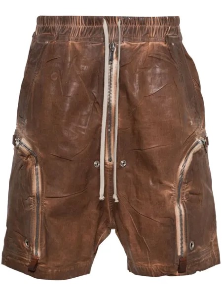Rick Owens DRKSHDW однотонные шорты, коричневый