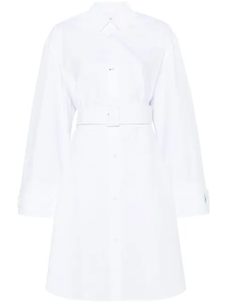 JW Anderson платье-рубашка Double Wrap, белый