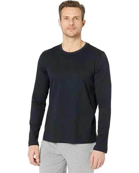 Рубашка Hanro Living Long Sleeve Crew Neck, черный
