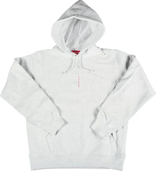 Толстовка Supreme Micro Logo Hooded Sweatshirt 'Ash Grey', серый