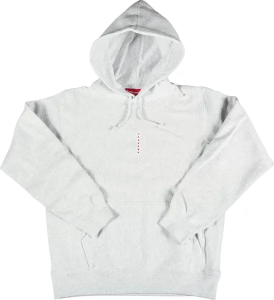 Толстовка Supreme Micro Logo Hooded Sweatshirt 'Ash Grey', серый