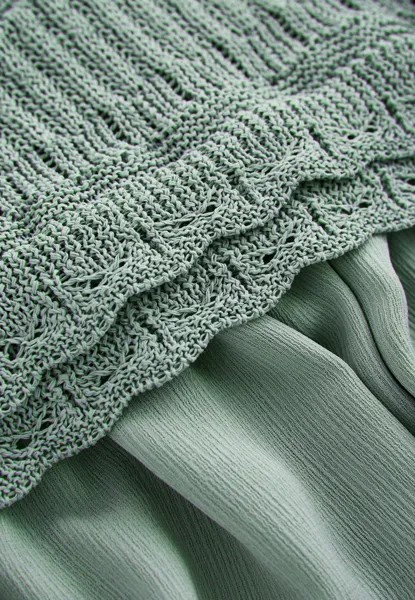 Блуза MIX RUFFLE LAYER Next, зеленый