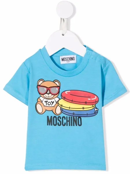 Moschino Kids футболка с принтом Teddy Bear