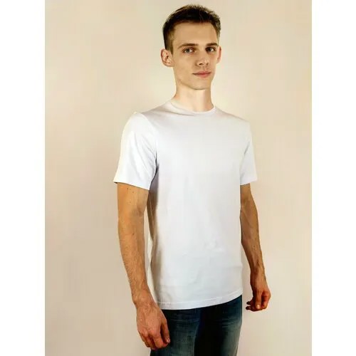 Футболка  Футболка T-SHIRT 01, хлопок, однотонная, размер S (42), белый