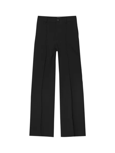 Плиссированные брюки Pull&Bear, черный