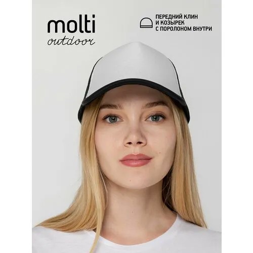 Бейсболка molti, размер 56-58, черный/белый