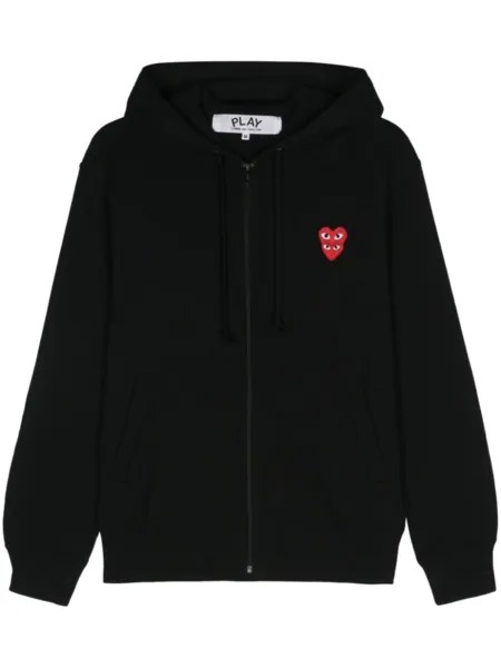 Comme Des Garçons Play худи на молнии с нашивкой, черный