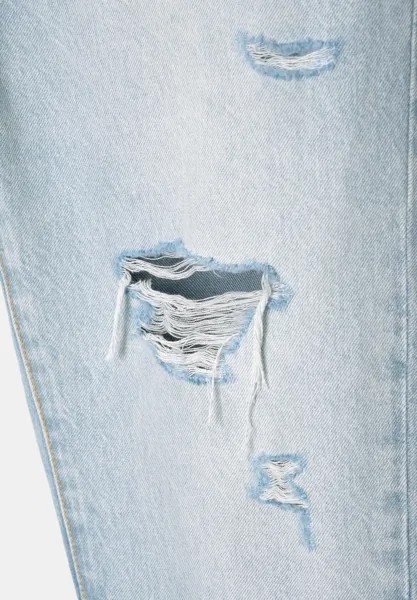Джинсы свободного кроя Relaxed Fit Ripped PULL&BEAR, светло-голубой деним