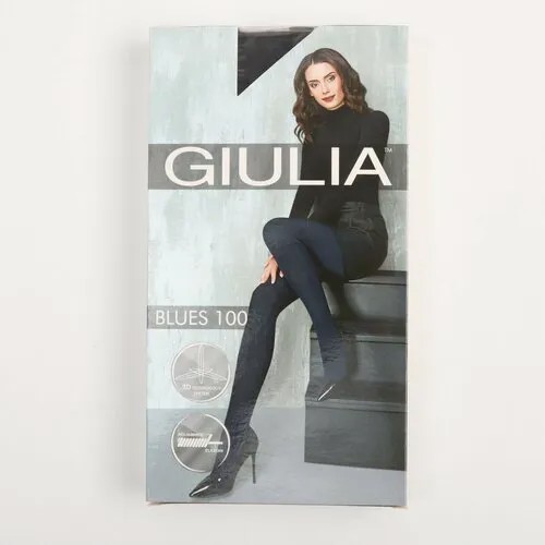Колготки Giulia Blues, 100 den, размер 4/L/4-L, черный