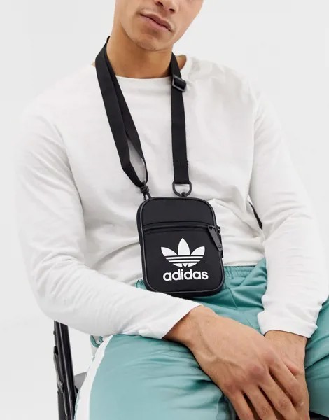 Черная сумка для перелетов adidas Originals-Черный