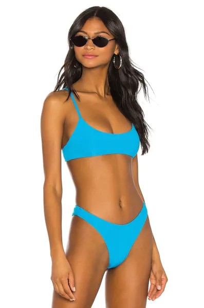 Топ бикини superdown Mia Ribbed, цвет Aqua Blue