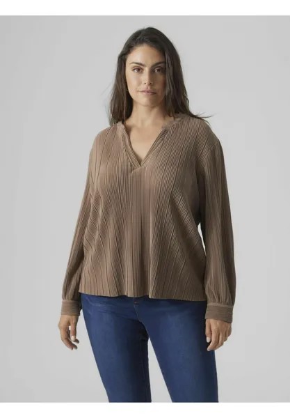 Блузка Vero Moda Curve VMAURORA LS, цвет brown lentil