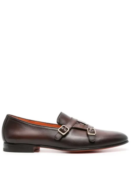 Santoni туфли монки Carlos, коричневый