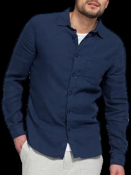 Рубашка мужская Hom 06981cDC синяя L
