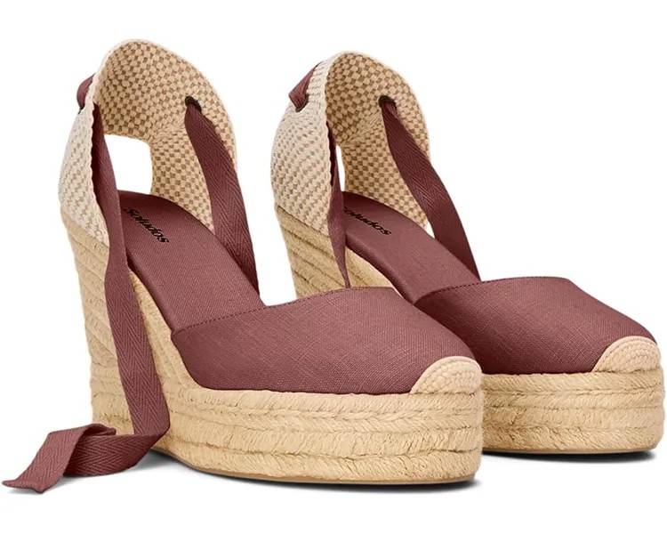 Эспадрильи Soludos Platform Wedge, цвет Castaño Brown
