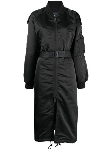 Yohji Yamamoto пальто оверсайз с поясом, черный
