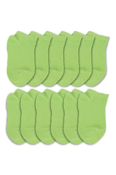 Набор из 12 женских носков-сапожек на плоской подошве, светло-зеленых Cozzy Socks