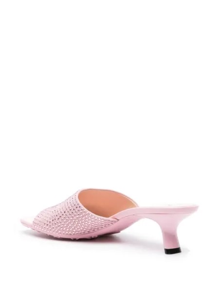 LOEWE мюли Petal 50 со стразами, розовый