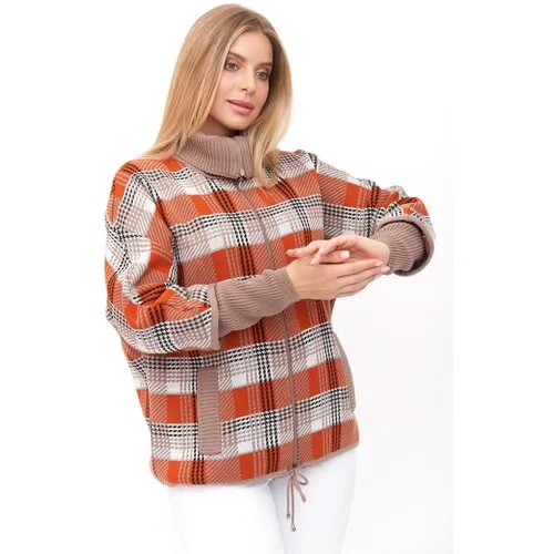 Пиджак Текстильная Мануфактура, размер 54, коричневый, оранжевый