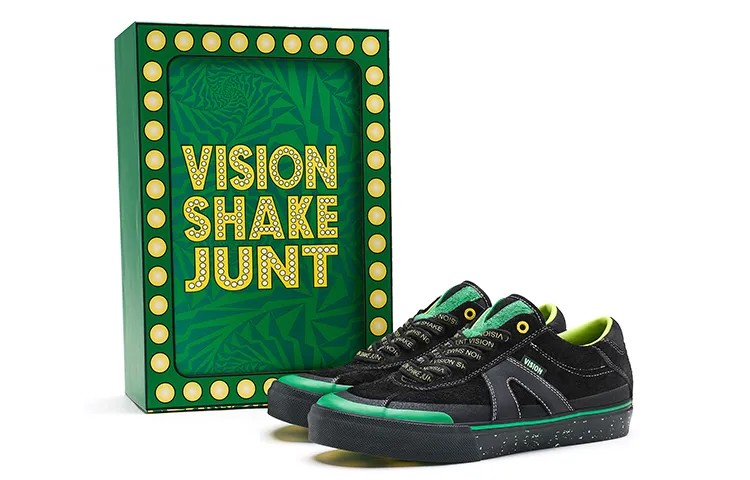 Кроссовки vision street wear Skateboarding Shoes Unisex Low-top Black/Green, зеленый