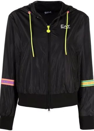 Ea7 Emporio Armani куртка с капюшоном и логотипом