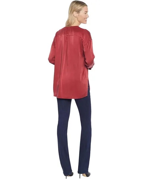 Топ NYDJ Woven Henley Top, цвет Boysenberry