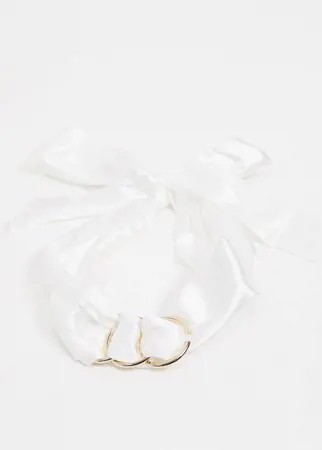 Белый платок с тремя кольцами ASOS DESIGN