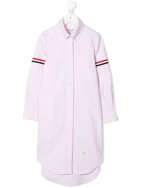 Thom Browne Kids платье-рубашка с полосками RWB