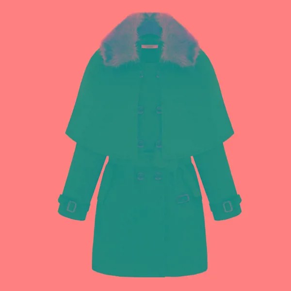 Специальное предложение, Женское шерстяное пальто средней длины, со съемным искусственным меховым воротником, плащ, стильная одежда, на воз...