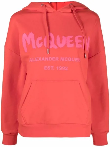 Alexander McQueen худи с логотипом и накладным карманом