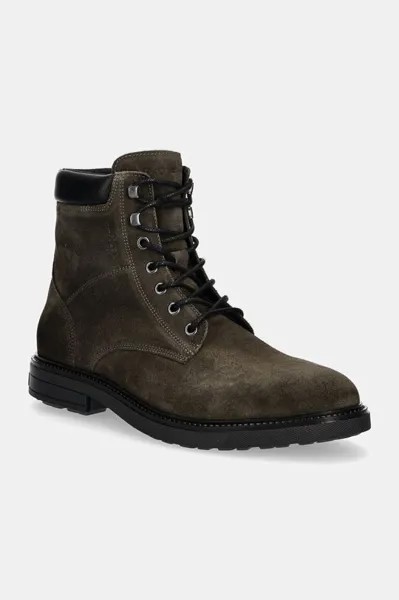 HILFIGER OUTDOOR SUEDE BOOT замшевые ботинки Tommy Hilfiger, зеленый