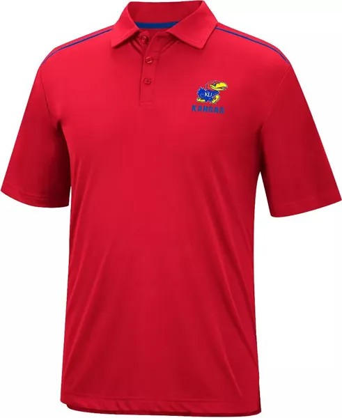 Colosseum Мужская рубашка-поло Kansas Jayhawks малинового цвета