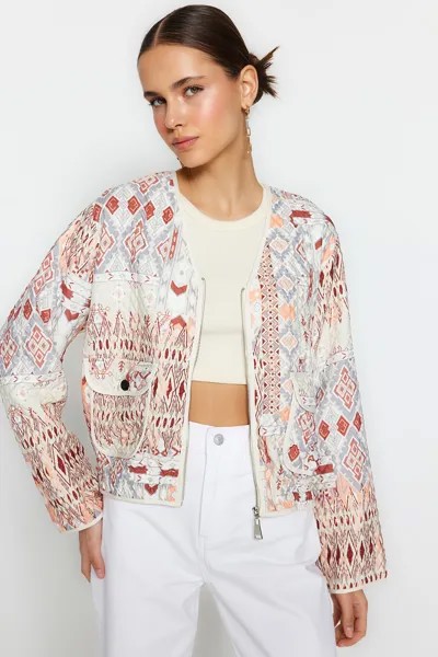 Куртка - Многоцветный - Oversize Trendyol, разноцветный
