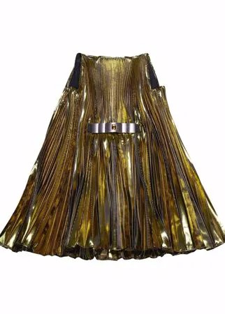 Christopher Kane плиссированное платье из ткани ламе